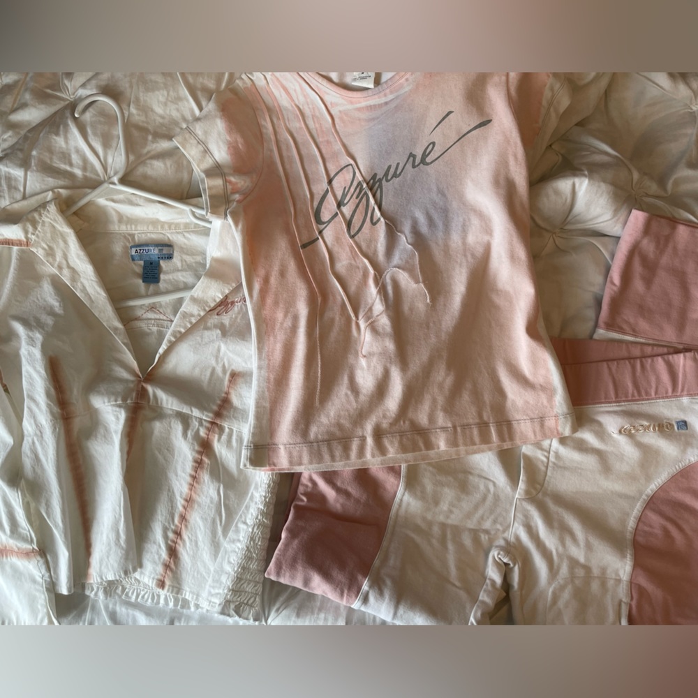 3pc y2k pink azure outfit set